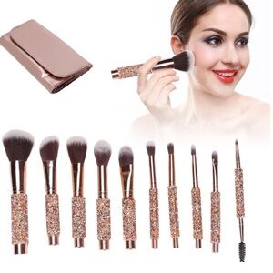 Rose Gold Makeup Brush Set